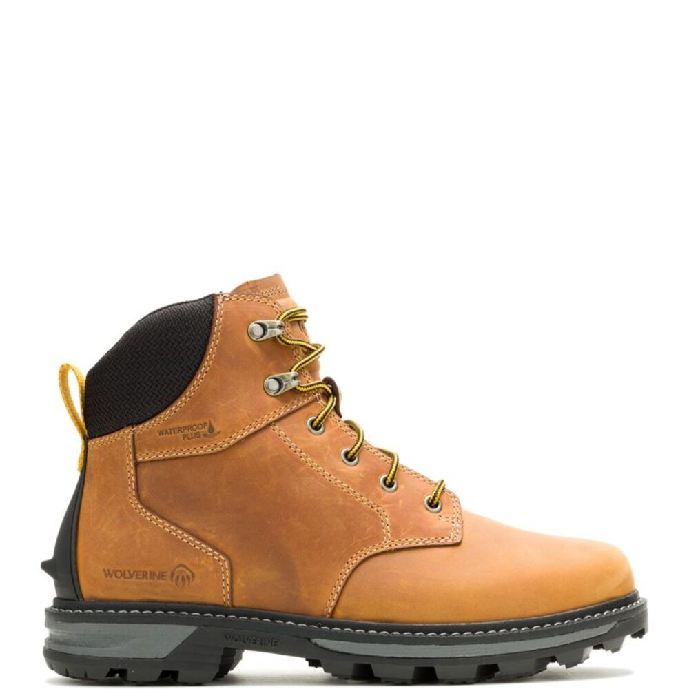 Wolverine Mens Forge Work USPRG Waterproof 6" Brown Boots (NWT)